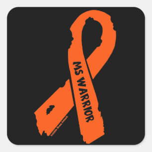 MS WARRIOR/ torn ribbon Square Sticker