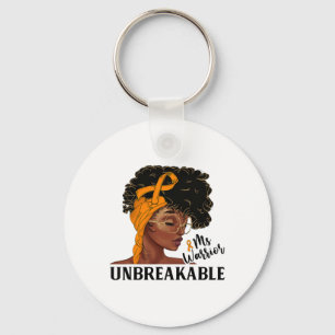 Ms Warrior Unbreakable Black Woman Crps Awareness Keychain