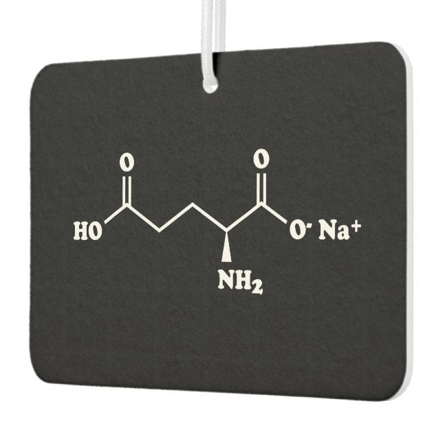 MSG Monosodium Glutamate Molecule Chemical Formula Air Freshener (Left)