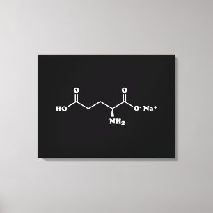 MSG Monosodium Glutamate Molecule Chemical Formula Canvas Print