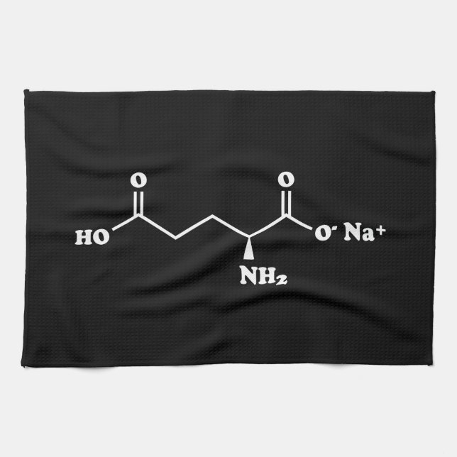 MSG Monosodium Glutamate Molecule Chemical Formula Kitchen Towel (Horizontal)