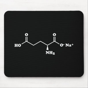 MSG Monosodium Glutamate Molecule Chemical Formula Mouse Pad