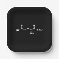MSG Monosodium Glutamate Molecule Chemical Formula