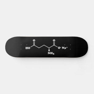 MSG Monosodium Glutamate Molecule Chemical Formula Skateboard