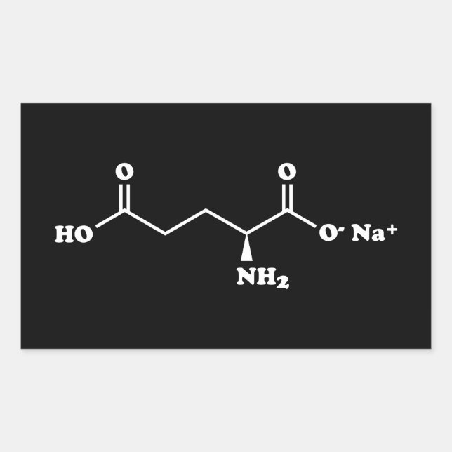 MSG Monosodium Glutamate Molecule Chemical Formula Sticker (Front)