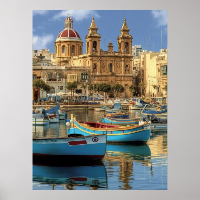 Msida Malta Travel Poster (Front)
