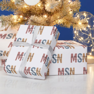 MSN Master of Science in Nursing Graduation Wrapping Paper