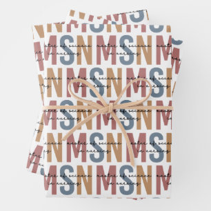 MSN Master of Science in Nursing Graduation Wrapping Paper Sheet