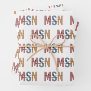 MSN Master of Science in Nursing Graduation Wrapping Paper Sheet