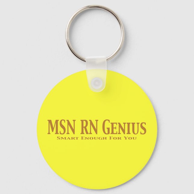 MSN RN Genius Gifts Keychain (Front)
