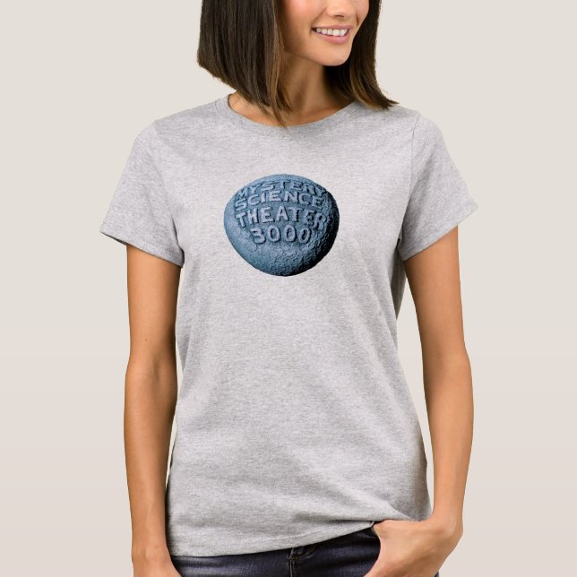 MST3K Moon Long Sleeve T-Shirt (Athletic Heather) (Front)