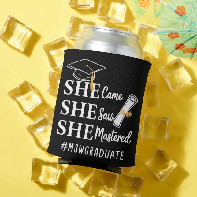 MSW Master’s Degree Master of Social Work Graduate Can Cooler (In Situ Summer)