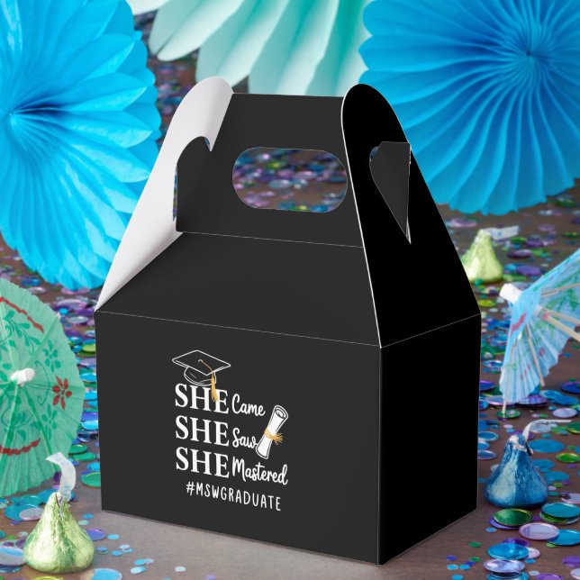 MSW Master’s Degree Master of Social Work Graduate Favor Box (Party)