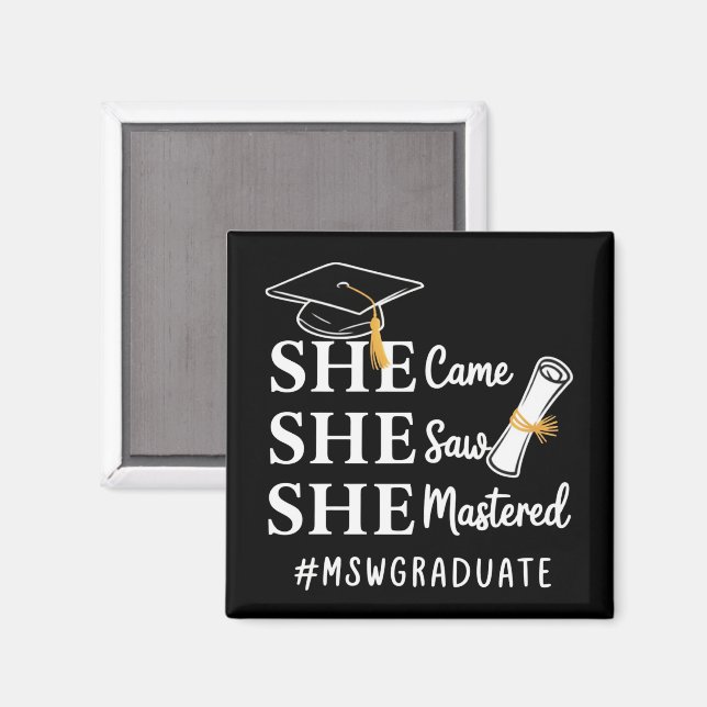 MSW Master’s Degree Master of Social Work Graduate Magnet (Front/Back)