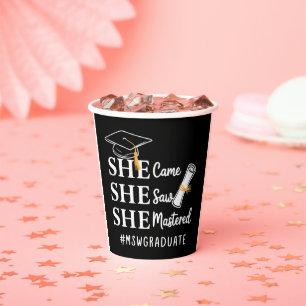 MSW Master’s Degree Master of Social Work Graduate Paper Cups