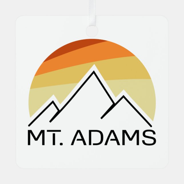 Mt. Adams Retro Metal Ornament (Front)