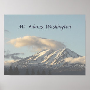 Mt. Adams Washington with Cloud Photo Poster