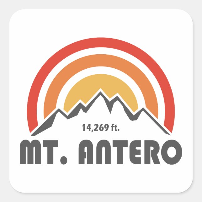 Mt. Antero Square Sticker (Front)