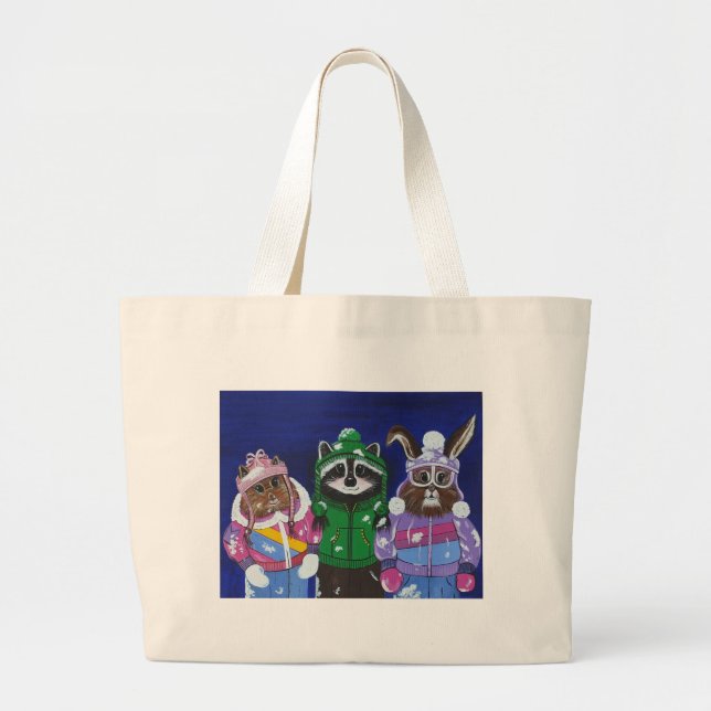 Mt. Bachelor Brats Large Tote Bag (Front)