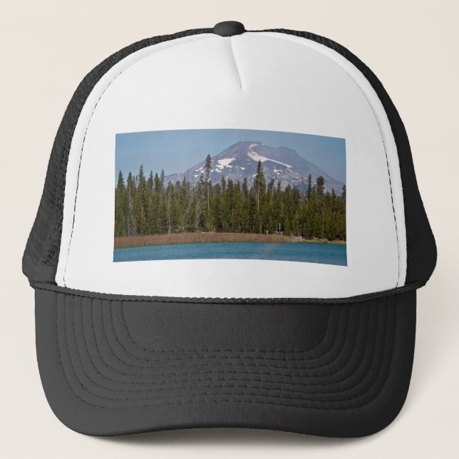 Mt Bachelor Oregon from Little Lava Lake Trucker Hat (Front)