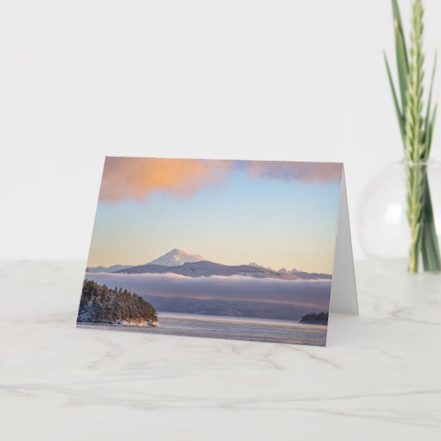 Mt Baker Carte de remerciements de neige (Devant)