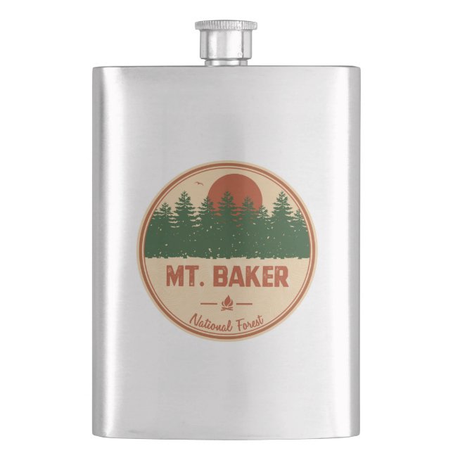 Mt. Baker National Forest Hip Flask (Front)
