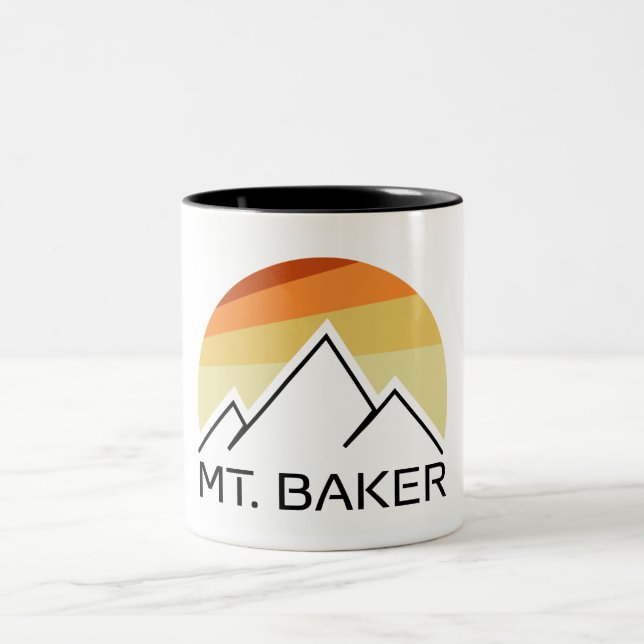 Mt. Baker Retro Two-Tone Coffee Mug (Center)