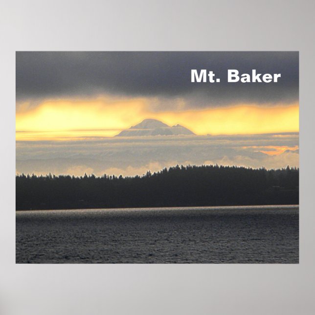 Mt. Baker Volcano Poster (Front)