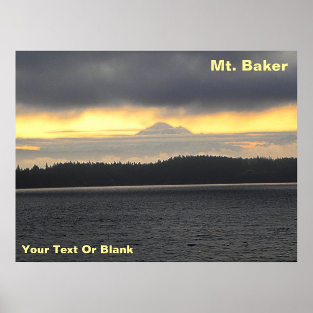 Mt. Baker Volcano Poster (Front)