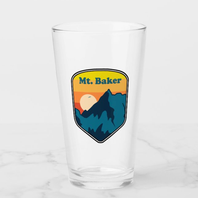 Mt. Baker Washington Sunrise Glass (Front)