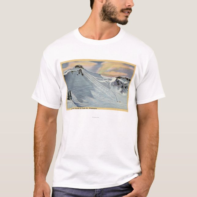 Mt. Baker, Washington - View of Mt. Baker Ski T-Shirt (Front)