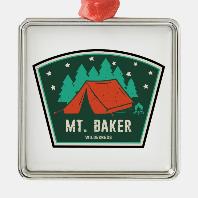Mt. Baker Wilderness Washington Camping Metal Ornament (Front)