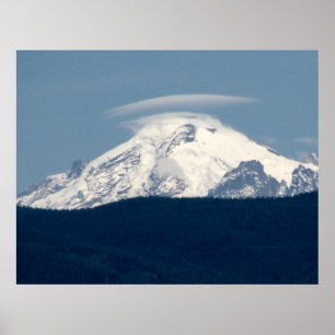 Mt Baker With Cloud Poster