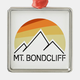 Mt. Bondcliff New Hampshire Retro Metal Ornament