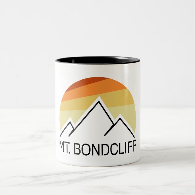 Mt. Bondcliff New Hampshire Retro Two-Tone Coffee Mug (Center)