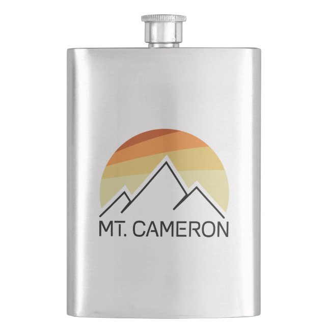 Mt. Cameron Retro Hip Flask (Front)