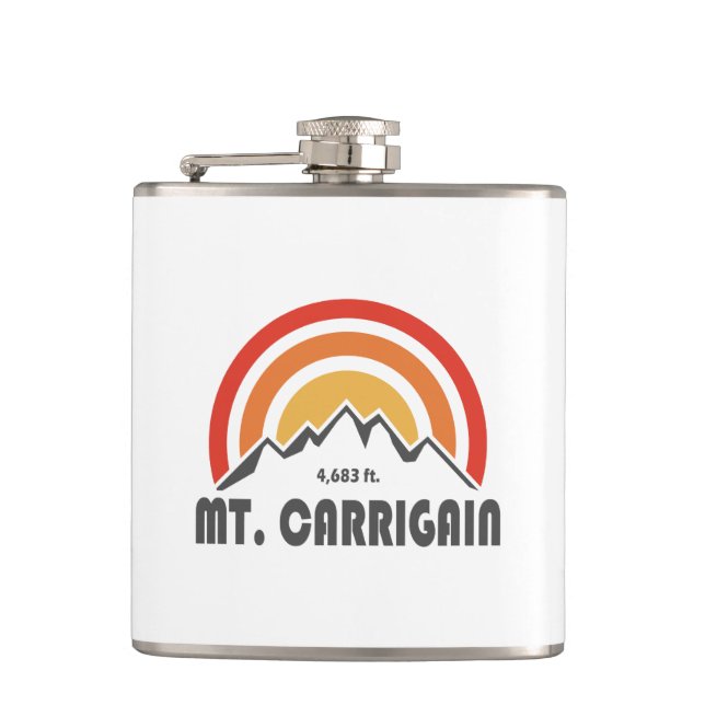 Mt. Carrigain New Hampshire Hip Flask (Front)