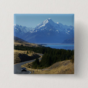 Mt. Cook, New Zealand 2 Inch Square Button
