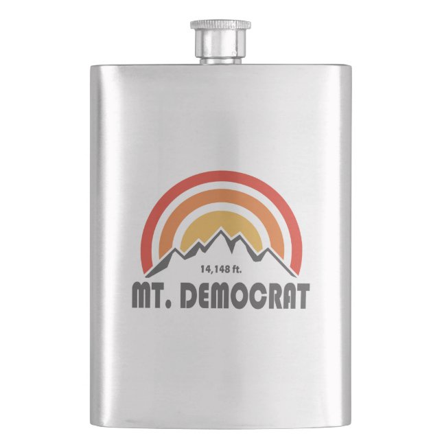 Mt. Democrat Hip Flask (Front)
