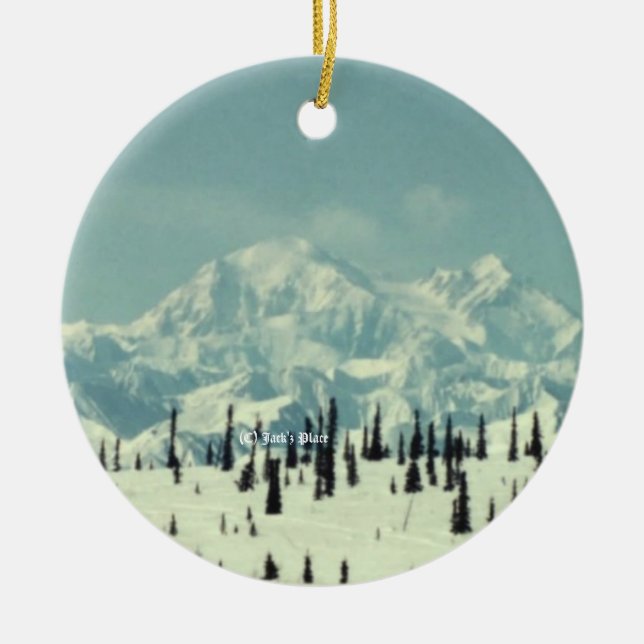 Mt. Denali 01 Ceramic Ornament (Front)