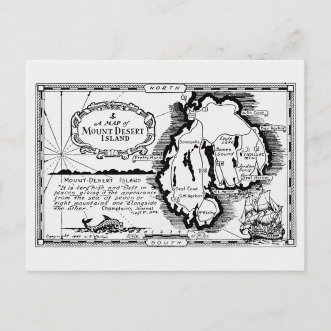 Mt Desert Island Maine Postcard (Front)