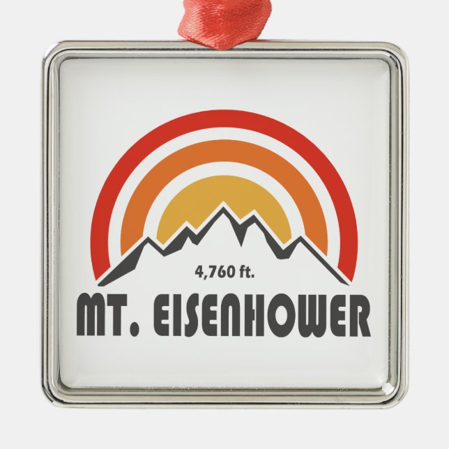 Mt. Eisenhower New Hampshire Metal Ornament (Front)