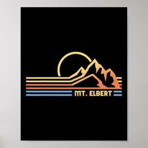 Mt. Elbert Colorado Hiking Hiker Climbing  Poster