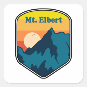 Mt. Elbert Colorado Sunrise Square Sticker