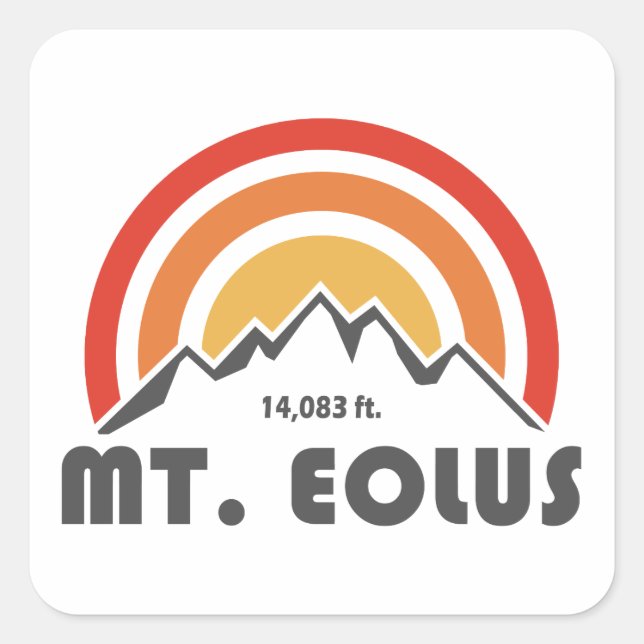 Mt. Eolus Square Sticker (Front)