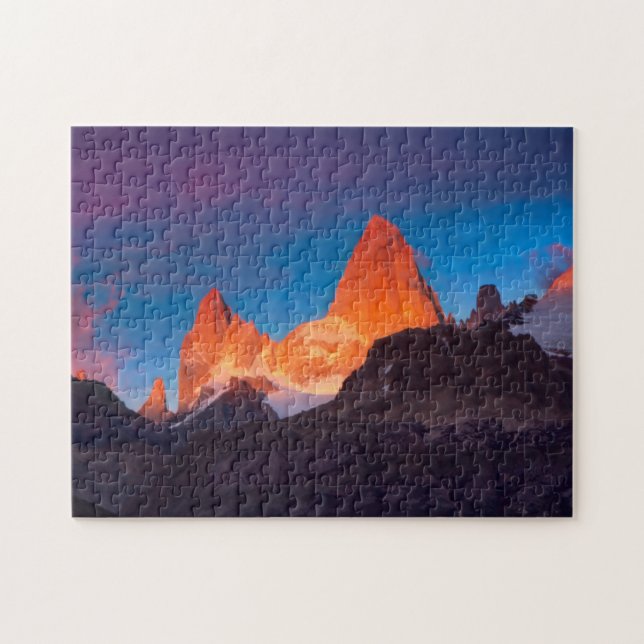 Mt Fitz Roy At Sunrise Jigsaw Puzzle (Horizontal)