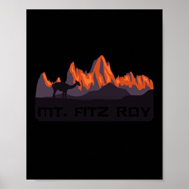 Mt. Fitz Roy Mountain Range  Poster (Front)
