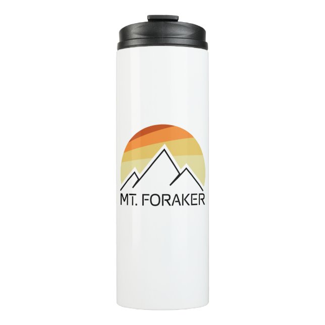 Mt. Foraker Alaska Retro Thermal Tumbler (Front)