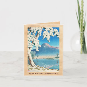 Mt. Fuji After Snow Hasui Kawase shin hanga scene Holiday Card