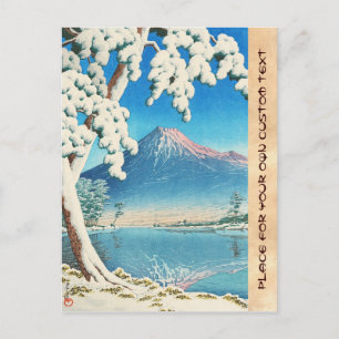 Mt. Fuji After Snow Hasui Kawase shin hanga scene Postcard